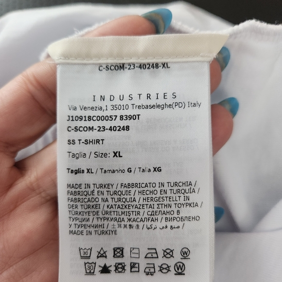 68 - NWT MONCLER LOGO FLOCKED APPLIQUED COTTON'JERSEY T-SHIRT - Picture 10 of 13